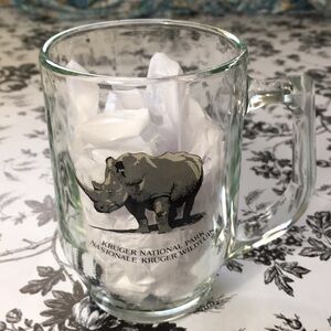 𝅺KRUGER National Park Clear Glass Souvenir Mug 4”